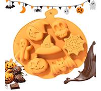 Hogvinnatil Stampo Di Cioccolato Halloween | Stampo Di Cioccolato In Silicone Horror - Resistente Alte Temperature Per Decorazione Dessert Gelatina In Blocco E Torta