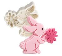 Hogvinnatil Stampo per coniglio pasquale, stampo per candele per coniglietto pasquale | Stampo in silicone in resina con coniglio,Decorazione per tavola di Pasqua felice fatta a mano, forniture per