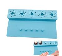 Hogvinnatil Tappetino per smalto da tavolo, porta smalto in silicone | Tappetino poggiamano per unghie 2 in 1 in silicone,Stazione di lavoro antiscivolo per verniciatura delle unghie con separatori