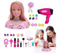 Hogvinnatil Testa per acconciatura,testa per ragazze - trucco testa, gioco di simulazione, set di bellezza | Accessori di stile realistico, set di gioco per il giorno e