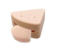 Hogvinnatil Triangolo Powder Puff Holder, Triangolo Powder Puff Refreneur Travel, Programma di trucco in silicone di design del formaggio, Caso di trasporto cosmetico portatile, stoccaggio