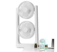 Hogvinnatil Van Desktop Ventilatore per camera da USB Ventilatore di raffreddamento personale Gadget di raffreddamento silenzioso a doppia testa per campeggio, auto, officina, cucina, tenda