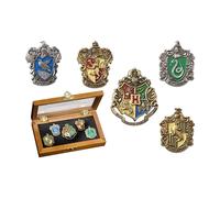 Hogwarts House Pin - Five pin in vetrina. Harry Potter Noble Collection, Argento