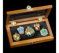 Hogwarts House Pin - Five pin in vetrina. Harry Potter Noble Collection, Argento