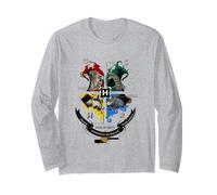 Hogwarts Houses Emblema Scuola di Magia Maglia a Manica
