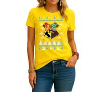 Hogwarts | Ugly Christmas Christmas - Maglietta da donna, giallo., 3XL