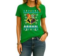 Hogwarts | Ugly Christmas Christmas - Maglietta da donna, verde, S