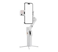 Hohem iSteady 3-Achsen-Smartphone-Gimbal-Stabilisator Mit AI-Tastverfolgung, 360° glatte Rotation Klappbarer & verlängerbarer Stab, dreifarbige Fill-Light, Vlogging, Weiß