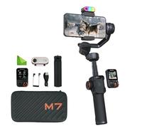 Hohem iSteady M7 AI Tracking Stabilizzatore Smartphone Gimbal Del 3-Assi, Tracciamento AI Magnetico e Luce CCT/RGB, Schermo Touch 1.4" e Asta Détachable, Charge utile 500g pour iPhone & Android