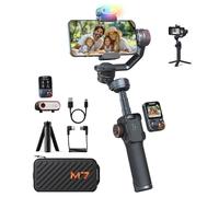 hohem iSteady M7 Stabilizzatore per Smartphone con AI Tracker, Controller Rimovibile Touchscreen da 1,4, Carico Utile di 1.1LB, Asta di Estensione Integrata, Gimbal per iPhone e Android