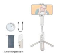Bastone per selfie Hohem Smart con tracciamento AI a 360 gradi bianco