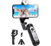 hohem iSteady V2S - Gimbal per smartphone a 3 assi | AI Tracking, cardanico portatile e pieghevole, per Android e iPhone, con luce di riempimento, stabilizzatore cardanico per