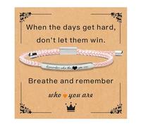 Hoheng Braccialetto da donna con scritta "Don't Let The Hard Days Win Be Kind of a B", Adjustable, Lega, Nessuna pietra preziosa