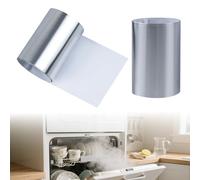 Hohitenz Pellicola barriera vapore per lavastoviglie, 2 pezzi, 695×75 mm - Pellicola protezione calore per piano di lavoro, compatibile con Beko/Whirlpool/Bauknecht - alluminio
