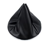 Hohitenz Set cuffia leva cambio in ecopelle con ghiera di ritenzione e cornice cromata compatibile con Fiat 500 500C 2007-2015 - Telaio in ABS, cambio manuale