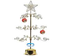HOHIYA Supporto rotante per albero di Natale, 61 cm, in metallo, per uova di Pasqua, palline di Natale, decorazioni da tavolo, colore: oro