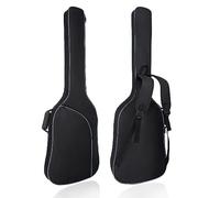 HOHIYO 10MM Custodia imbottita per basso elettrico, con imbottitura leggera, Borsa per Basso Elettrico Antipolvere Custodia per Basso Elettrico per Spartiti o Libri Musicali (Nero-Tasca inclinata)