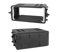HOHIYO Custodia per rack 4U poco profonda, profondità 30,5 cm, montaggio su rack da 48,3 cm, resistente, in HDPE, impermeabile, antipolvere, antiurto, con scomparti per microfono (260-4U)