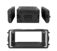 HOHIYO Custodia per rack da 48,3 cm per montaggio su rack, poco profonda, profondità 39 cm, 4U, resistente HDPE, impermeabile, antipolvere, antiurto, con scomparti per microfono