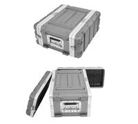 HOHIYO Custodia rack 4U da 48,3 cm, profondità 30,5 cm, in ABS resistente, impermeabile, antipolvere, antiurto, con 3 scomparti per microfono