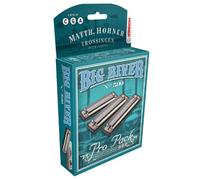 Hohner 3P590BX Big River Harp Pro 3 Pack Harmonicas Inlcudes Keys G,A, & C