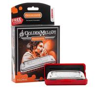HOHNER Armonica a bocca Golden Melody Progressive A + Reggiarmonica in OMAGGIO