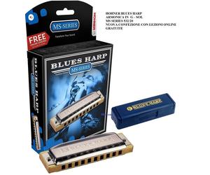 HOHNER BLUES HARP ARMONICA IN G SOL MS SERIES 532/20 Box con LEZIONI ONLINE FREE
