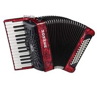 Hohner Bravo II 60 Red Silent Key Fisarmonica Cromatica 26 Tasti Rossa con Custodia
