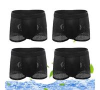 Hohny Boxhero Bamboo Fiber Boxer Briefs, Bamboo Fibre Boxer Shorts - for all-Day Comfort, Boxhero Mens Underwear (4XL,4Pcs Black)