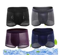 Hohny Boxhero Bamboo Fiber Boxer Briefs, Bamboo Fibre Boxer Shorts - for all-Day Comfort, Boxhero Mens Underwear (3XL,4Pcs Mix)