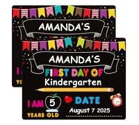 Hohomark - Lavagna con scritta "First Day and Last Day of School", 22,9 x 30,5 cm, double face, per bambini, ragazze e ragazzi
