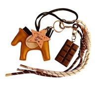 HOHOPEACH Charm per borsa in corda di design, accessori Y2k, ornamento da appendere allo zaino, Pony Marrone, taglia unica