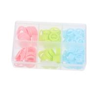 Hohopeti 1 Scatola Segnapunti Cucito in Plastica Colorati con Scatola Anelli per Maglia e Uncinetto Strumenti Te per Lavori Mano e Tessitura Accessori Pratici per Sciarpe Cappelli e