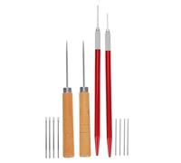 Hohopeti 1 Set Strumenti per Il Re-radicamento delle : Aghi per Il Re-radicamento da 0,6 Mm/0,8 Mm con Punteruolo in Legno - Accessori Fai da Te per La Creazione E Il