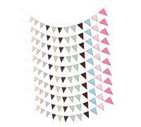 Hohopeti 10 Pezzi Bandierine Triangolari Decorative Multicolori Festone Bunting per Decorazioni Festa Casa Materiale e Colori Vivi per Compleanni e