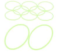 Hohopeti 10 pezzi Braccialetti Luminosi in Silicone Elastici e Sottili Verde Fluorescente per Feste e Adulti Accessori Anni per Atmosfere Party e Serate Notturne