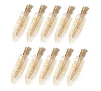 Hohopeti 10 pezzi Fermagli Capelli Glitter Oro No Bend Clips Styling Antiscivolo senza Danni per Donna Barrettes Trasparenti con Foglia Oro per Tenuta Sicura e Stile Sportivo
