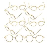 Hohopeti 10 pezzi Mini Occhiali per Bambole in Metallo Oro Senza Lenti Accessori Moda per Vestire Bamboline Piccole Regalo per Bambine