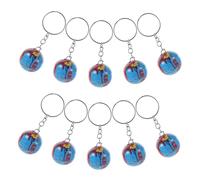 Hohopeti 10 pezzi Portachiavi Globo Dettagliati per Chiavi Auto Casa Zaino Decorazioni Party Viaggio e Accessori da Appendere