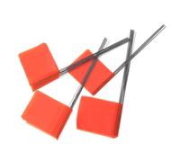 Hohopeti 100 Pezzi Bandiere di Segnalazione Arancioni per Prati Bandiere da Giardino Asta in Filo D’Acciaio e Rilievi Topografici Visibili per Uso Esterno e Cortili