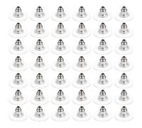 Hohopeti 100 Pezzi Fermagli per Orecchini a Perno in Lega e Plastica Sicuri Chiusure di Sicurezza Resistenti per Creazione Gioielli Fai da Te Tappi per Orecchini Leggeri Adatti a