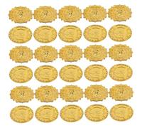 Hohopeti 100 pezzi Monete Pirata in Plastica Oro Resistenti per Giochi di Avventura e Decorazioni per Feste Tema Pirati