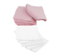 Hohopeti 100 Pezzi Pezzuole Pulizia Occhiali e Gioielli in Durevole per Oro e Argento Panni Polishing per Anelli e Collane Rimozione Graffi e Macchie Rosa e Bianco