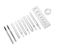 Hohopeti 11 Pezzi Kit Utensili Installazione Bottoni Automatici con Punzoni per Jeans Pelle e Accessori Completo per Riparazioni Abbigliamento e Borse
