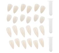 Hohopeti 12 Paia Denti Finti Mostruosi per Halloween Zanne Cosplay Leggere e Confortevoli Protesi Riutilizzabili per Costume Trucco e Feste Tema