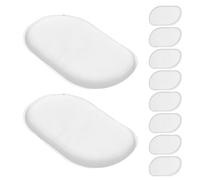 Hohopeti 12 Pezzi 12 Piumini per Fondotinta in Silicone Trasparente a Forma di Foglia, Spugnette Trucco Riutilizzabili per Fondotinta, Cipria e Correttore, Applicatori Lavabili per Make-Up