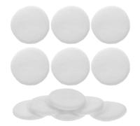 Hohopeti 12 Pezzi Puff Cipria Rotondi in Cotone Nastro in Raso Bianco, Soffio Cosmetico Portatile per Viso Piccolo per Trucco Confortevole