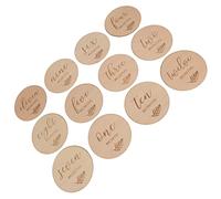 Hohopeti 12pezzi Carte Legno Per Dischi Fotografici Doppia Faccia Per Memorie Di Crescita e Decorazioni Sicure Per Regali e Shower