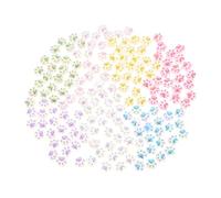 Hohopeti 140 Miniature Zampe in Resina Resistenti alle Intemperie Decorazioni Animal Paw per Feste Micro Paesaggi Fatati e Cake Topper