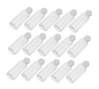 Hohopeti 15 pezzi Bottiglie Plastica Trasparenti con Tappo Sfera Forma di Fungo Contenitori Cosmetici Ricaricabili per Lozioni e Shampoo Piccoli Contenitori Portatili Antispreco